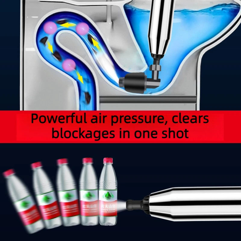 Electric High-Pressure Drain Unclogger – 8-Piece Home Set