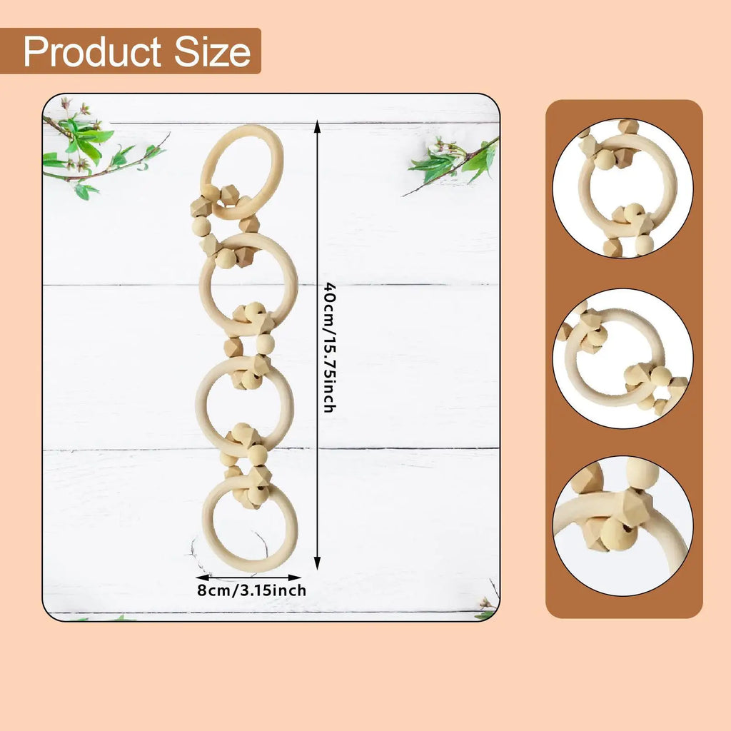 Natural Wood Chain Link Centerpiece | Rustic Home Decor