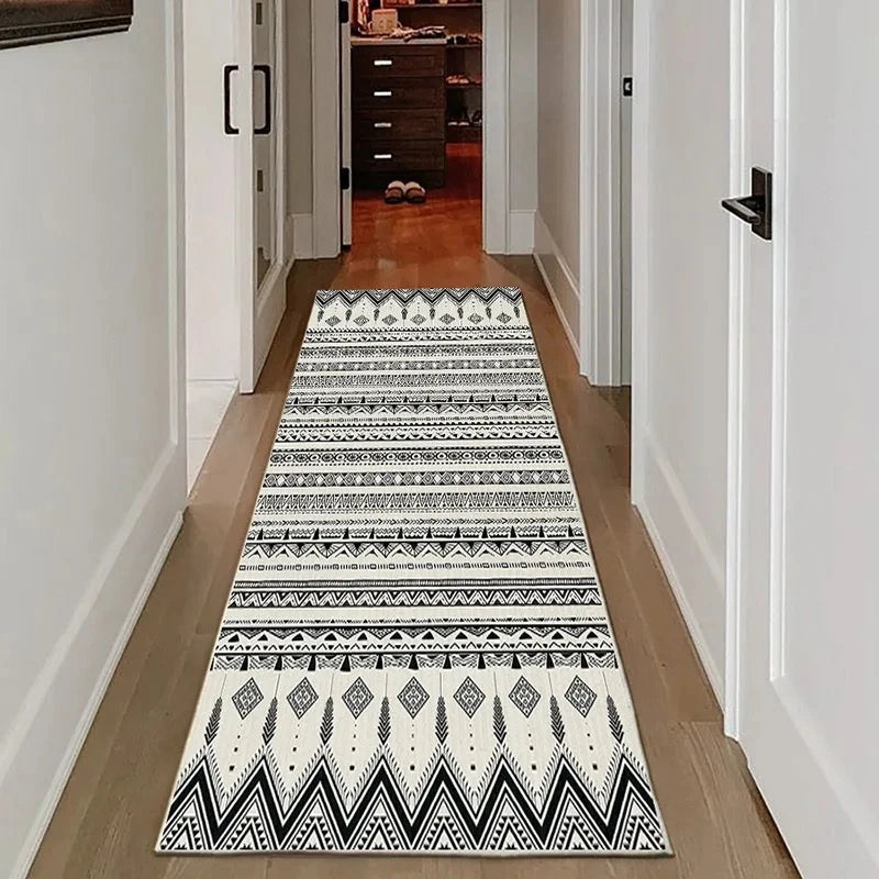 Vintage Plank Print Non-Slip Kitchen Mat | Farmhouse Floor Rug