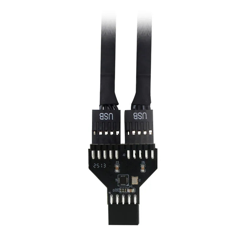 USB 3.0 19-Pin to Dual USB 2.0 9-Pin Splitter Adapter Cable
