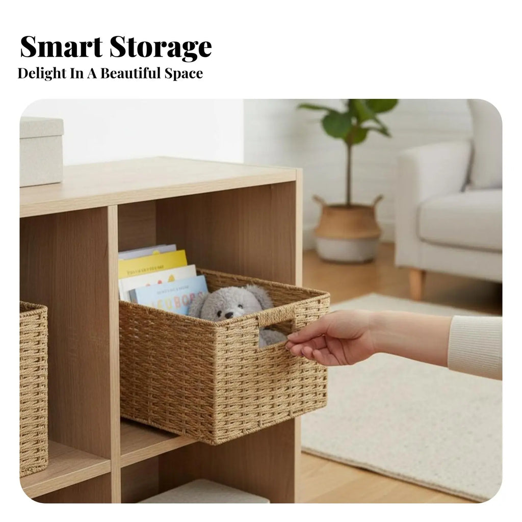 Japanese Woven Storage Basket – Handwoven, Stackable