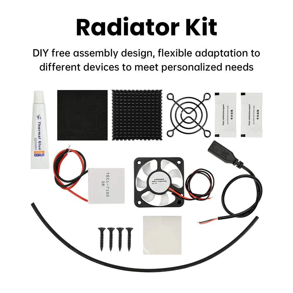 DC 5V TEC1-7103 Thermoelectric Cooling DIY Kit | Silent Fan