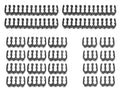 24-Piece PC Cable Comb Set – 6/8/24 Pin Power Cable Organizer
