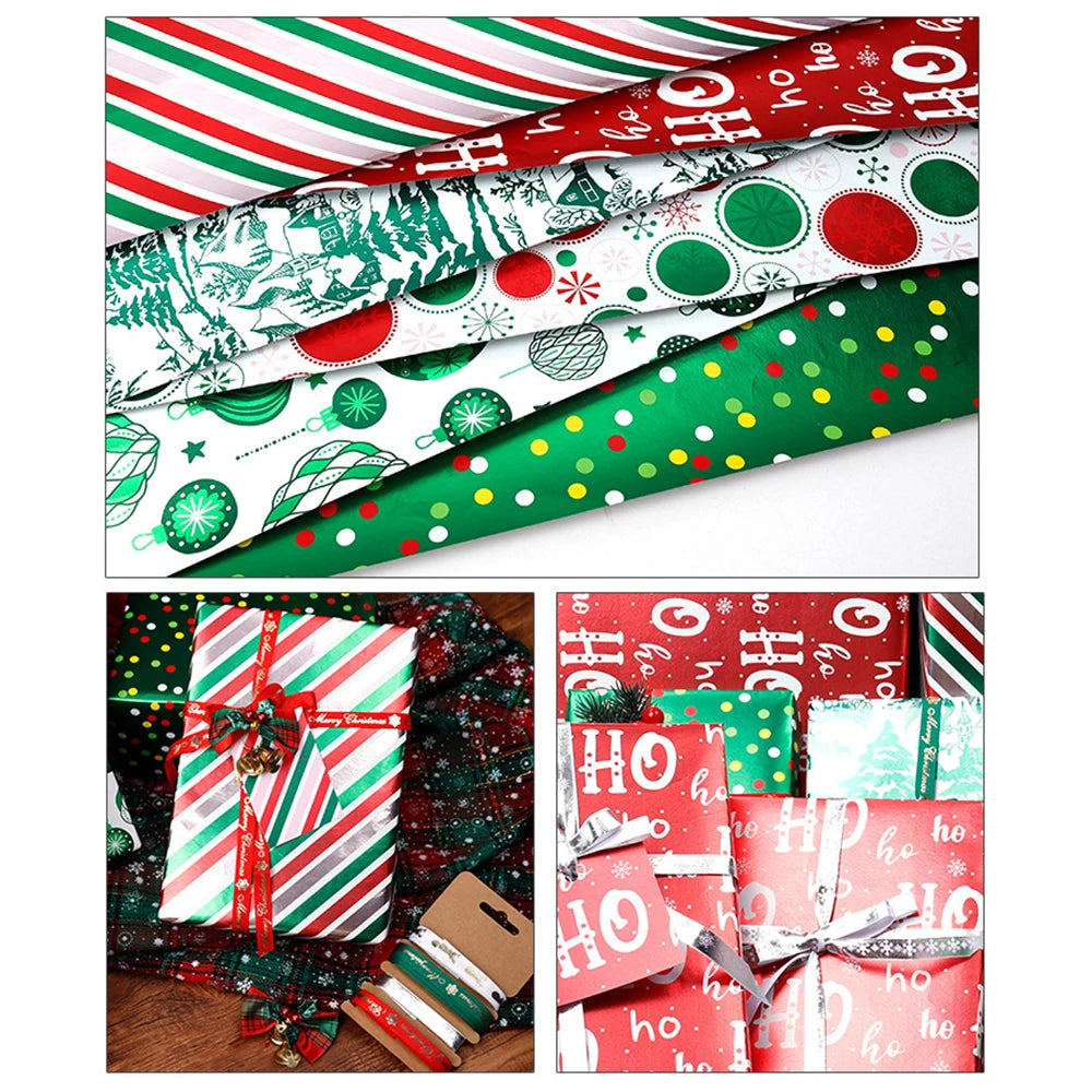 Recyclable Kraft Christmas Wrapping Paper Roll 300x43cm