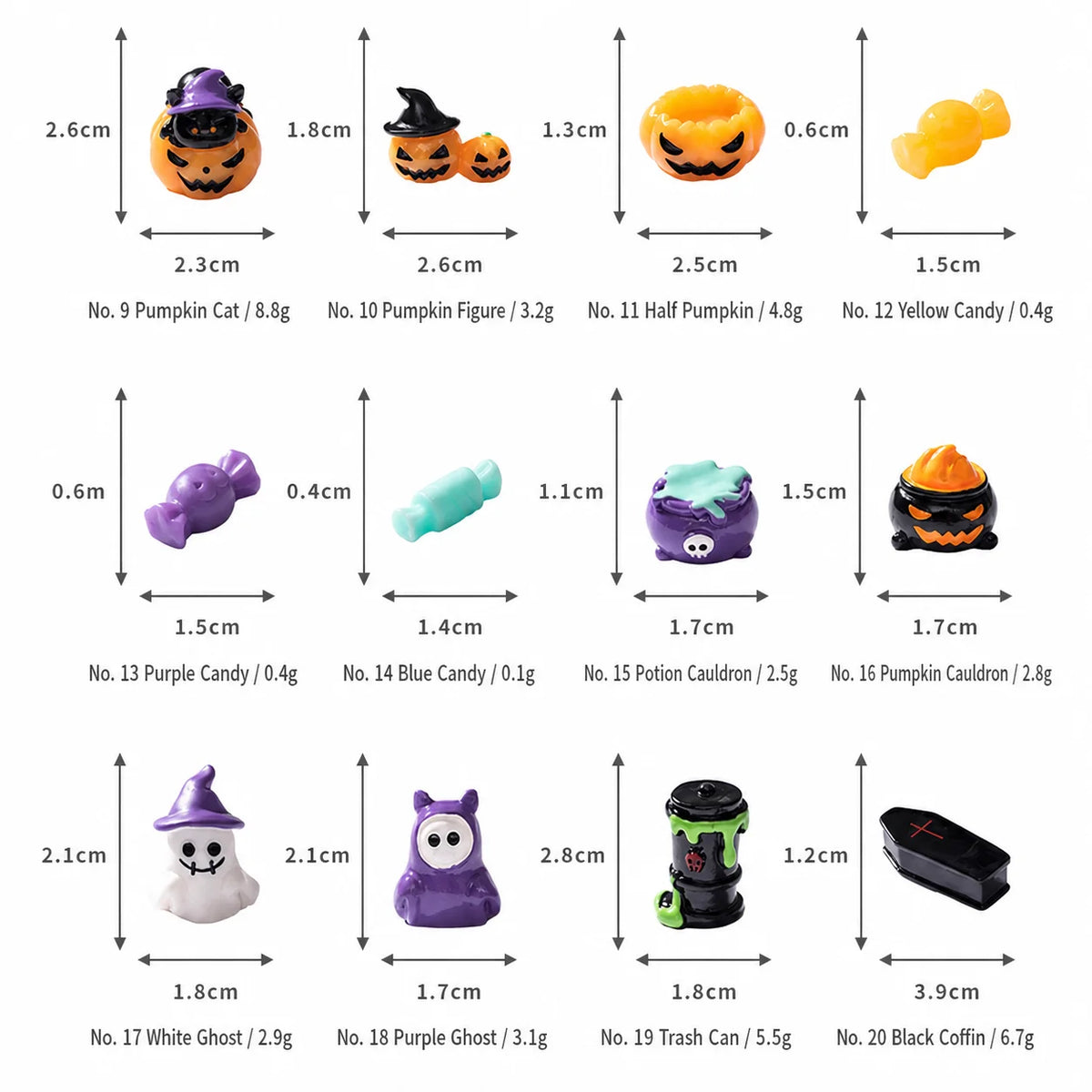 Resin Miniature Halloween Figurine | Desktop Holiday Décor