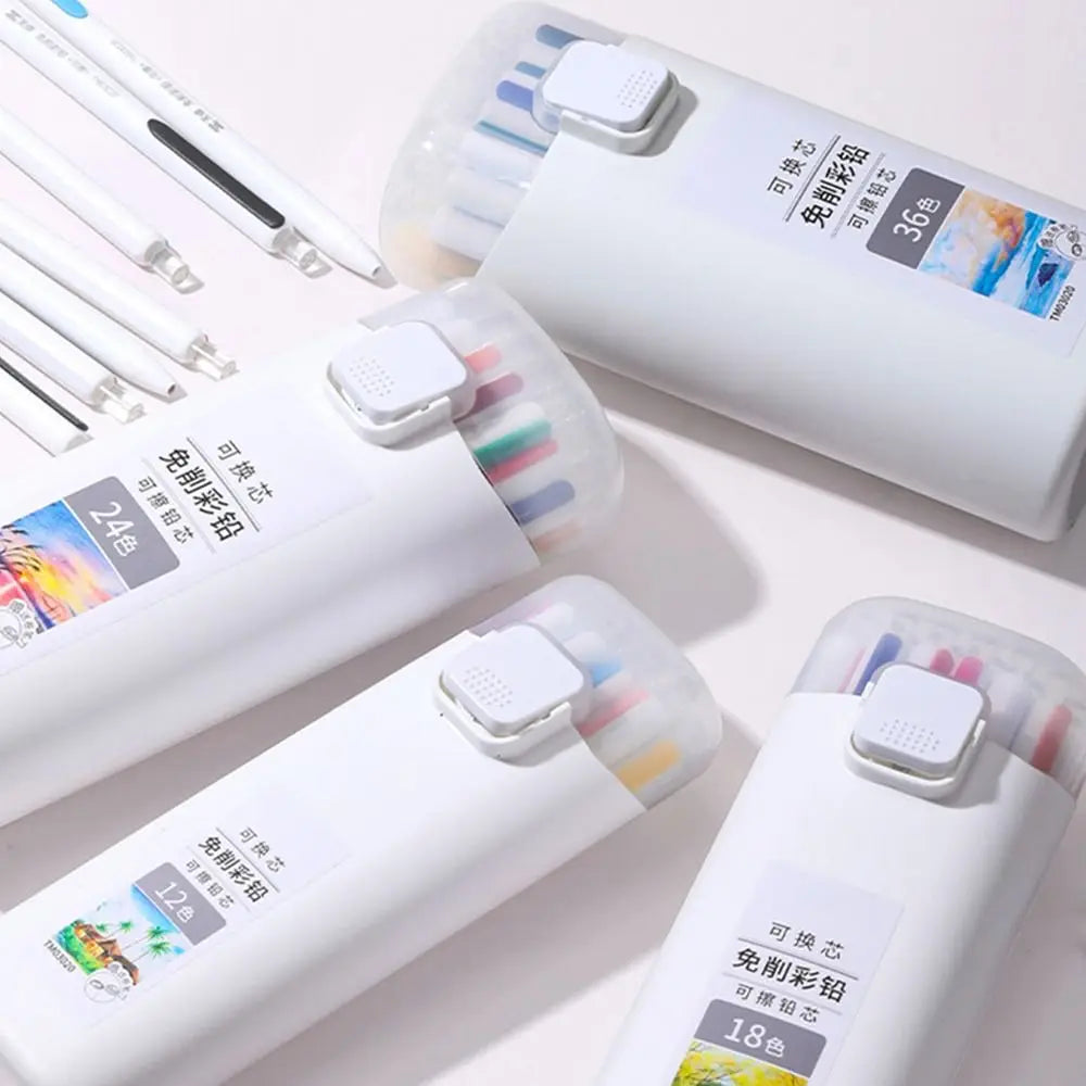 Oil-Based Mechanical Colored Pencils – 12 to 36 Color Sets