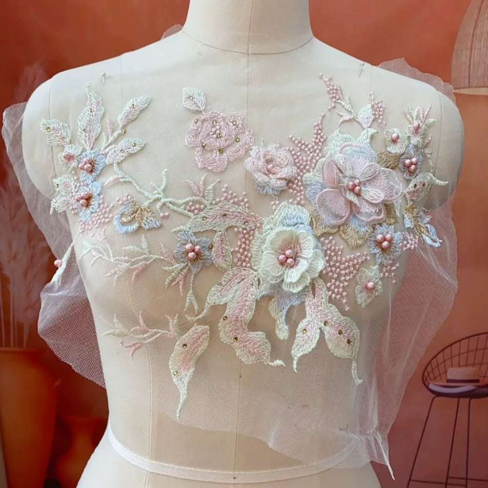 Sequin Embroidery Floral Patch – DIY Appliqué for Costumes