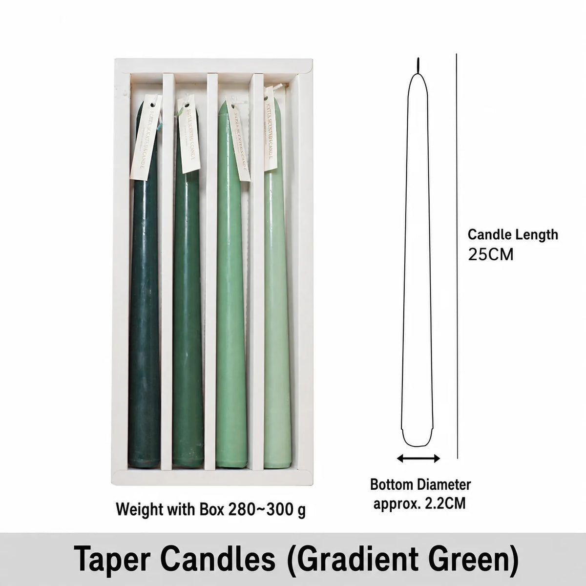 Handcrafted Scented Taper Candles 4-Pack | Holiday & Home Décor