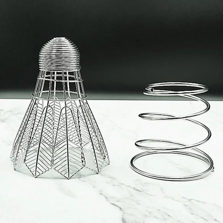 Badminton Stainless Steel Pen Holder & Desktop Organizer
