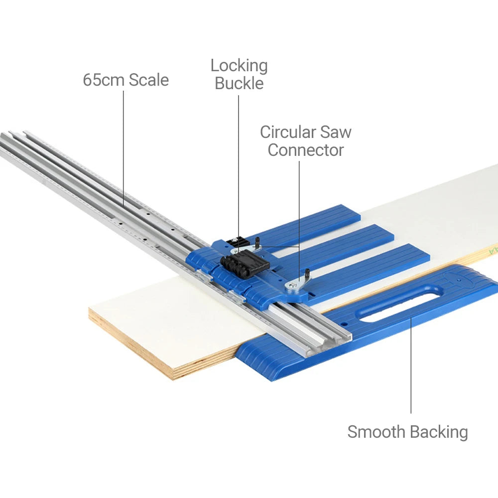 Aluminum Circular Saw Guide Rail 0–65cm | Precision Cutting