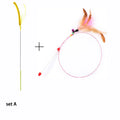 Cat Teaser Wand Set – Feather & Bell Interactive Cat Toy