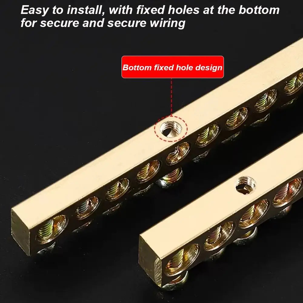 Copper Bus Bar Terminal Block – Brass Screw Wire Connector