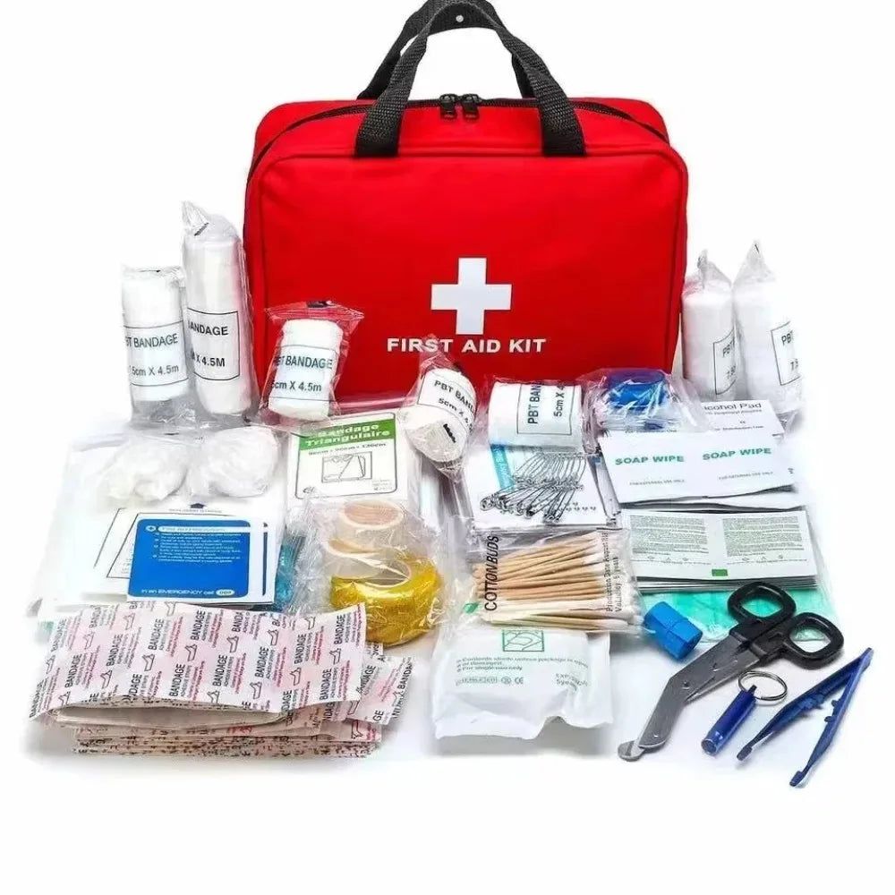 Portable First Aid Kit for Hiking, Camping & Emergencies