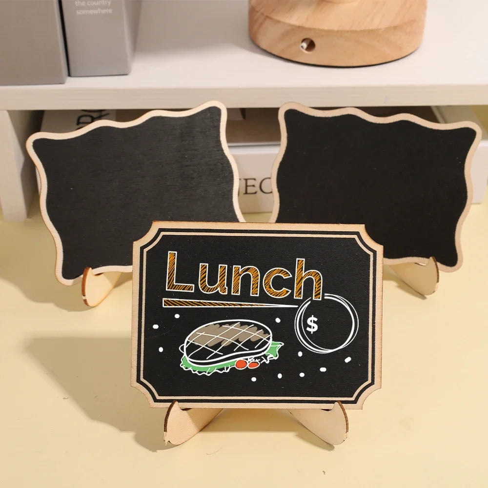 Mini Wooden Chalkboard Signs – Party & Home Décor (1–10 Pack)