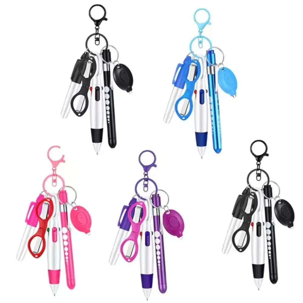 6-in-1 Multifunction Retractable Ballpoint Pen Set & Flashlight