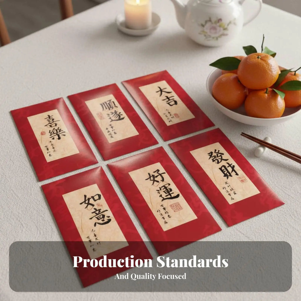 Calligraphy Money Envelopes – Red & Gold Wedding Blessing Packets