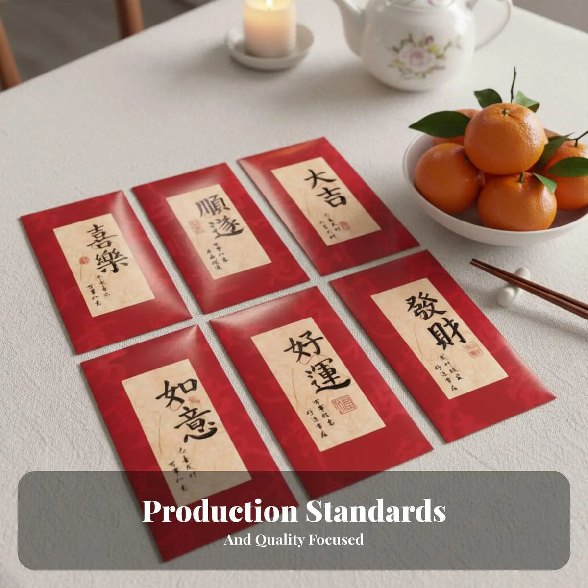 Calligraphy Money Envelopes – Red & Gold Wedding Blessing Packets