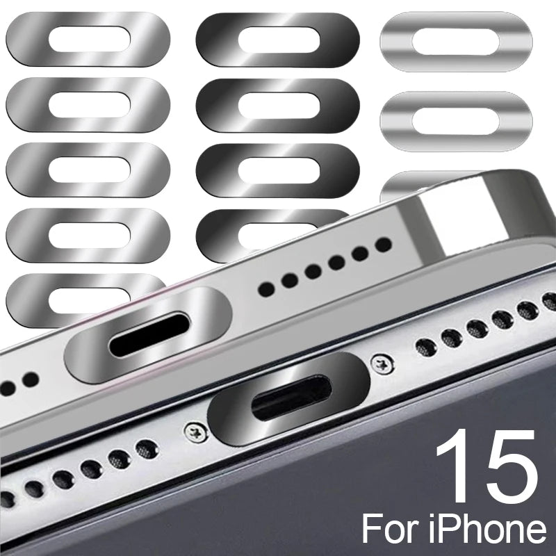 iPhone 15 Charging Port Metal Protection Sticker Film