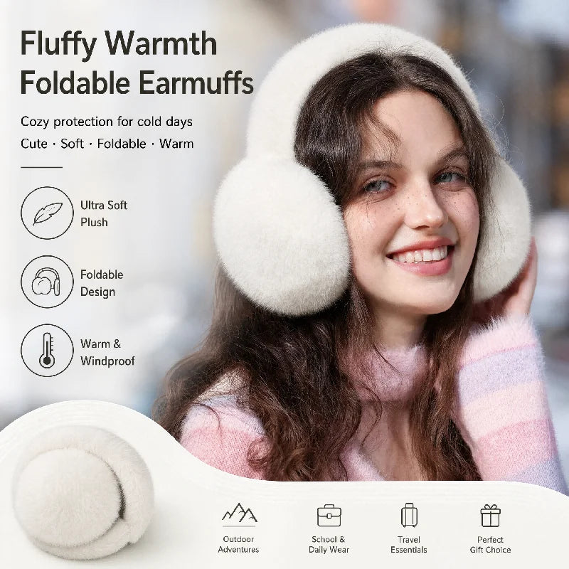 Soft Plush Earmuffs – Winter Ear Covers for Women & Men
