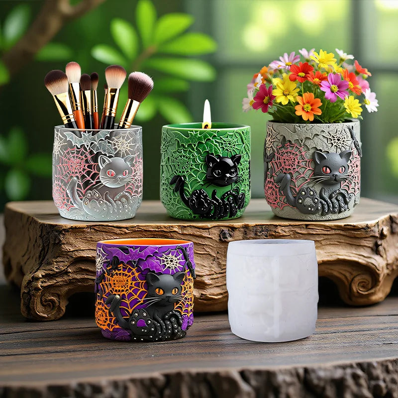 DIY Silicone Resin Mold – Candle, Vase & Cat Planter Casting