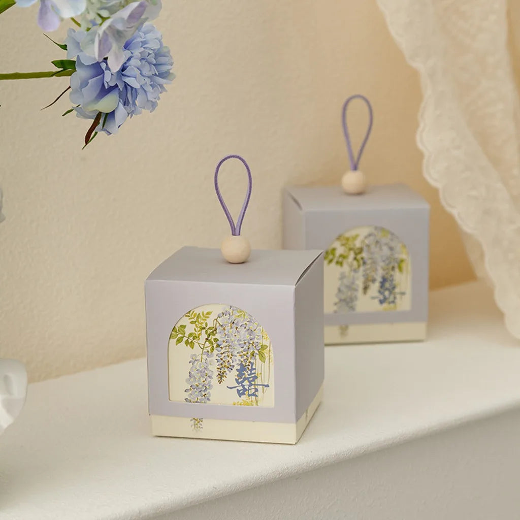 Chinese Style Square Wedding Candy Box | 7 Colors