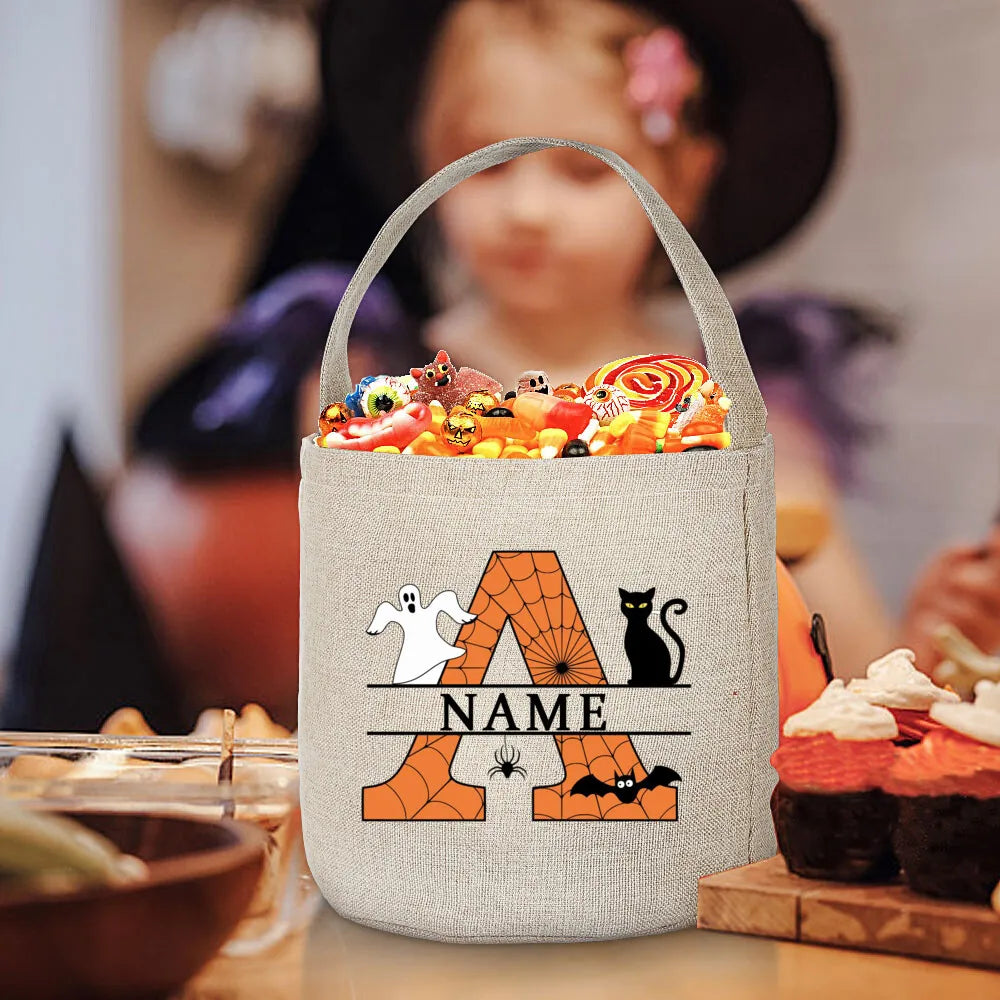 Personalised Halloween Trick or Treat Bag – Kids Candy Tote