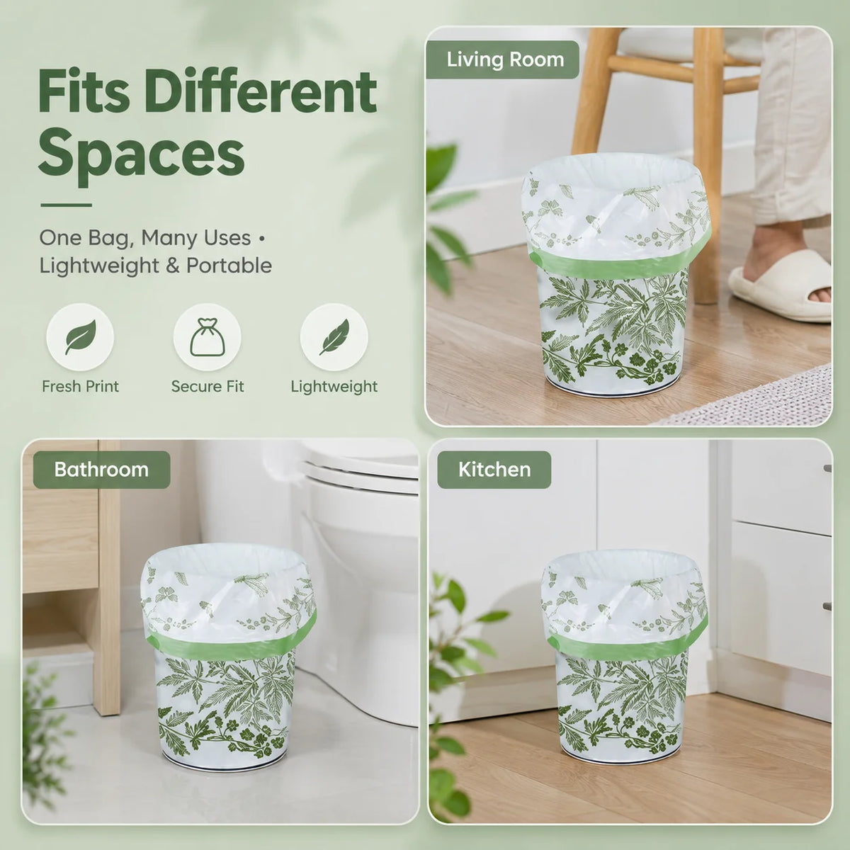 50-Count Scented Drawstring Trash Bags – 20L Cute Bin Liners