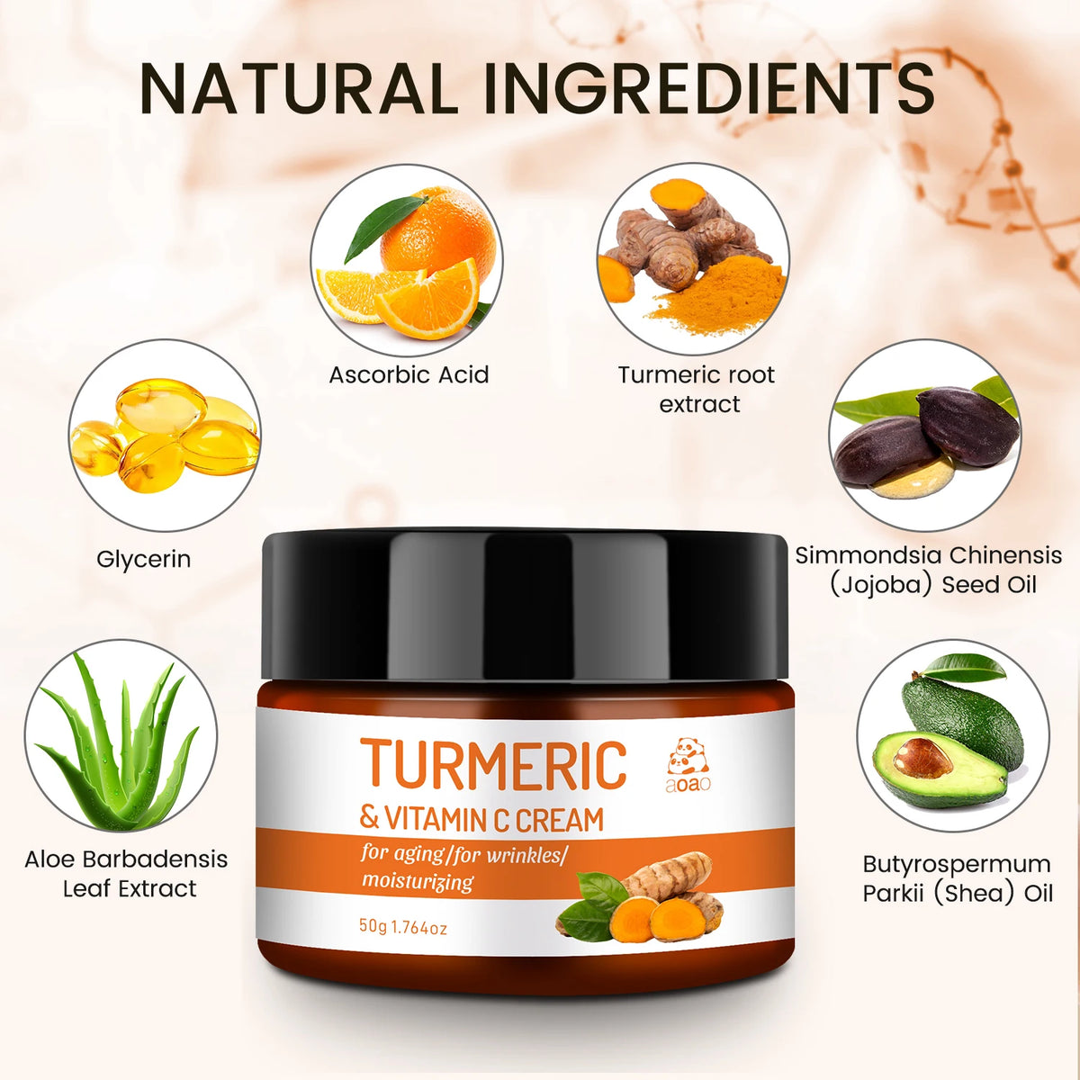 Turmeric VC Brightening Night Cream – Jojoba & Aloe Vera