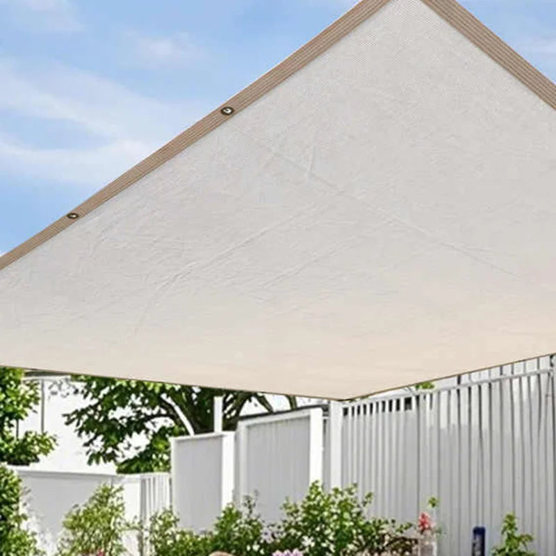 White HDPE Sunshade Net – Outdoor Balcony & Garden Shade Sail