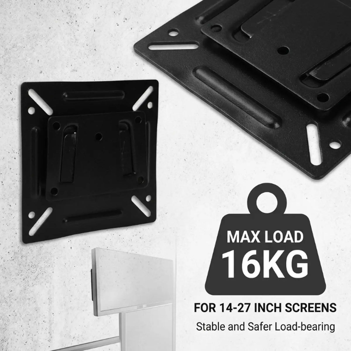 Universal TV Wall Mount Bracket 14–27" LCD LED Monitor Stand