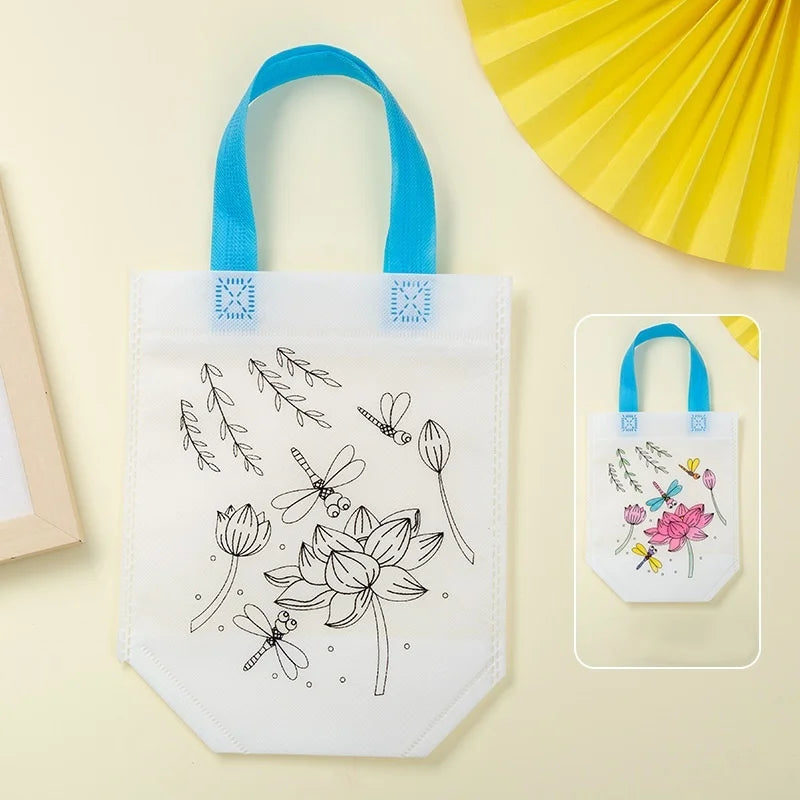 DIY Coloring Canvas Gift Bags for Kids – 15 Fun Patterns
