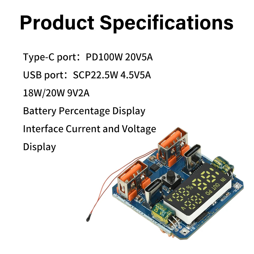 4S PD 100W Buck-Boost Charging Module – 20V 5A Bidirectional