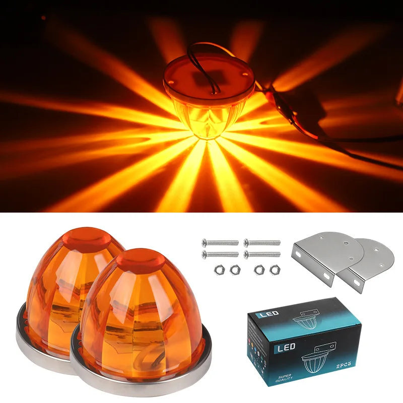 LED Side Marker Lights 12V–24V for Truck Trailer Van | 1–2 Pack