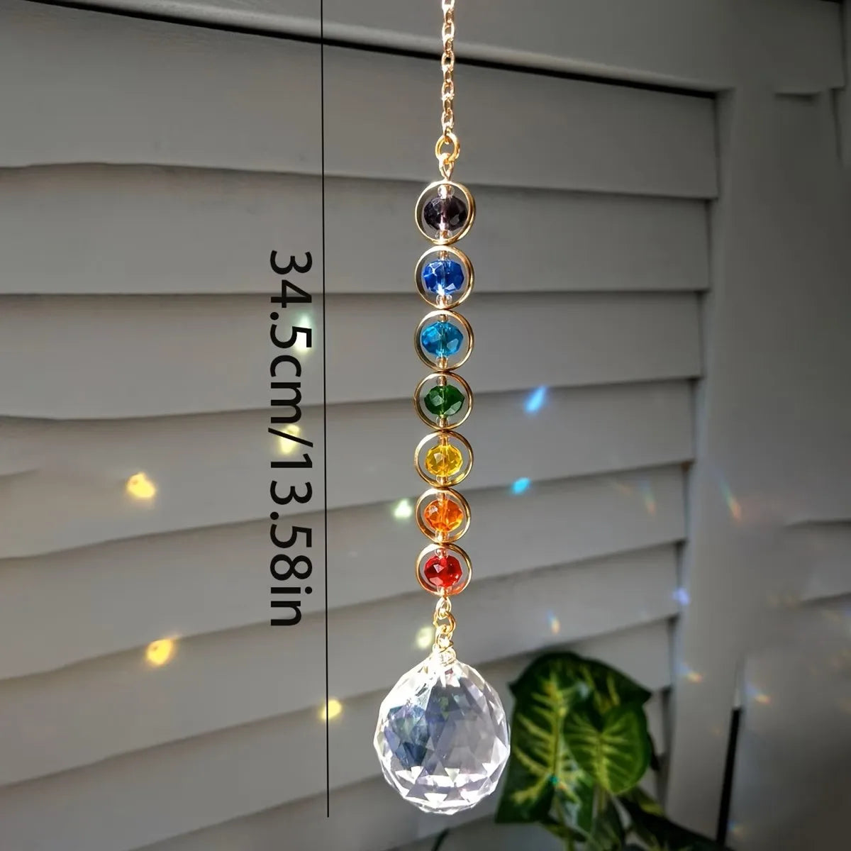 Crystal Sun Catcher Rainbow Maker Prism with Hanging Chain