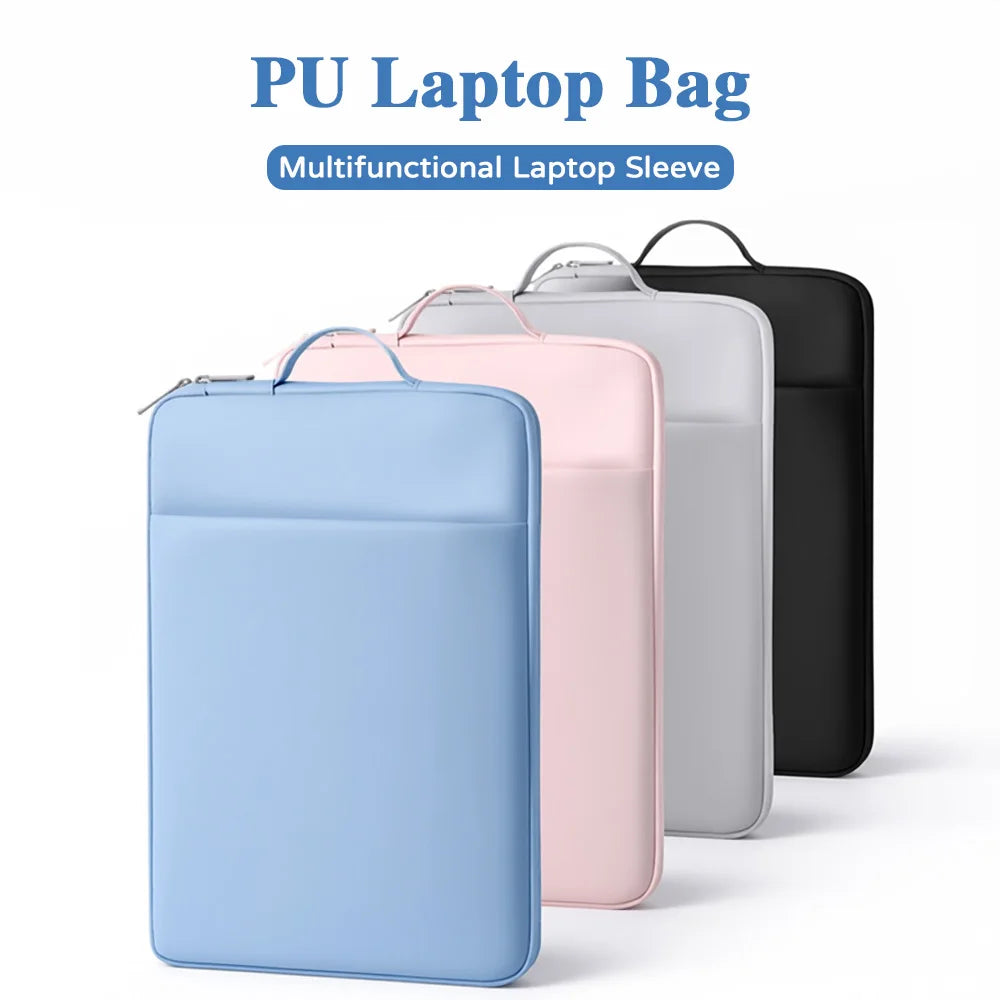 Waterproof PU Laptop Sleeve 11.6–15.6" Shockproof Carrying Bag