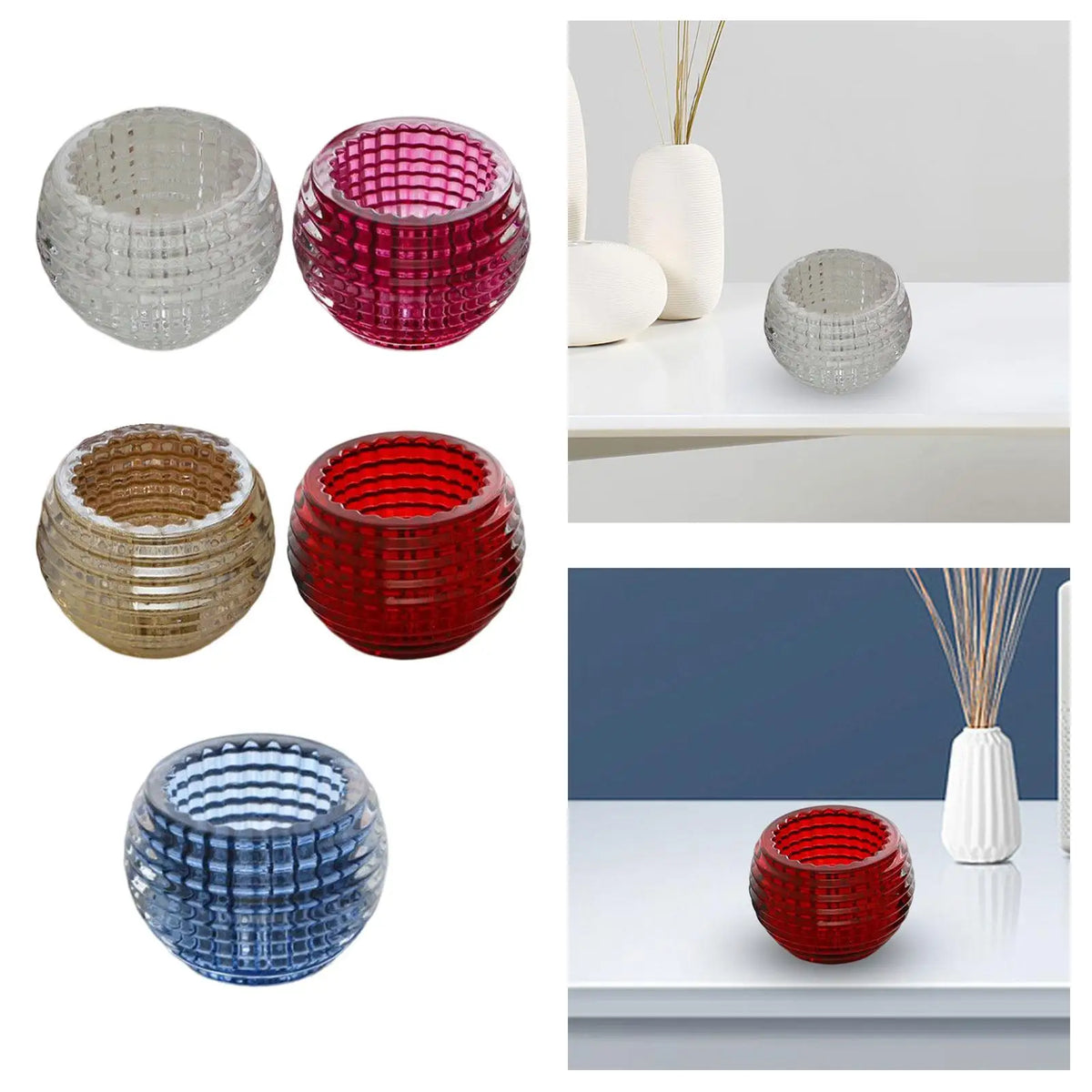 Romantic Glass Tea Light Candle Holder – Wedding & Home Décor