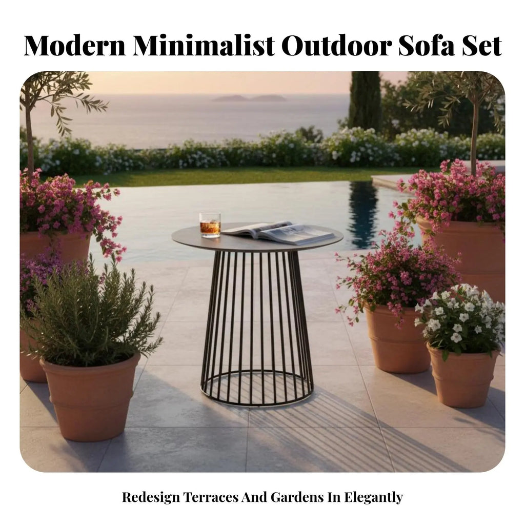 4-Piece Woven Outdoor Conversation Set – Patio Seating & Cushions