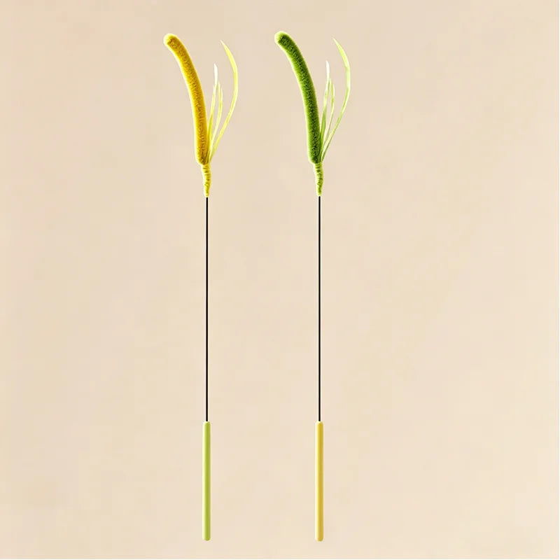 Cat Teaser Wand Set – Feather & Bell Interactive Cat Toy