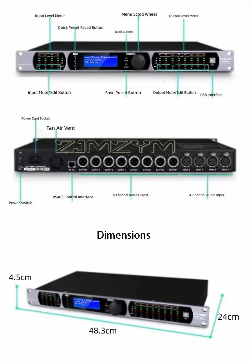 CX4800 Audio Processor Delay Equalizer | Computer Control