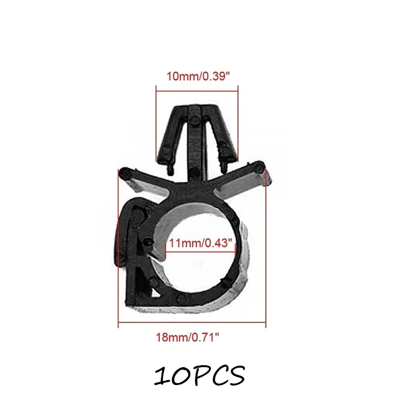 10-Piece Car Wiring Harness Fastener Cable Tie Clips