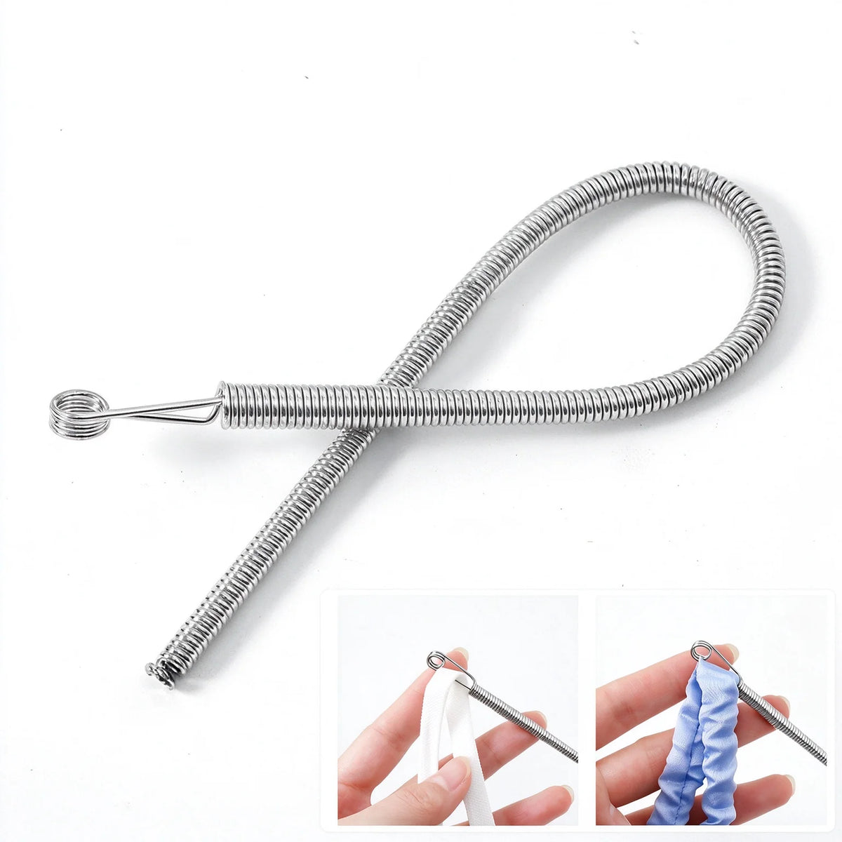 Metal Spring Drawstring Threader | Elastic & Cord Tool