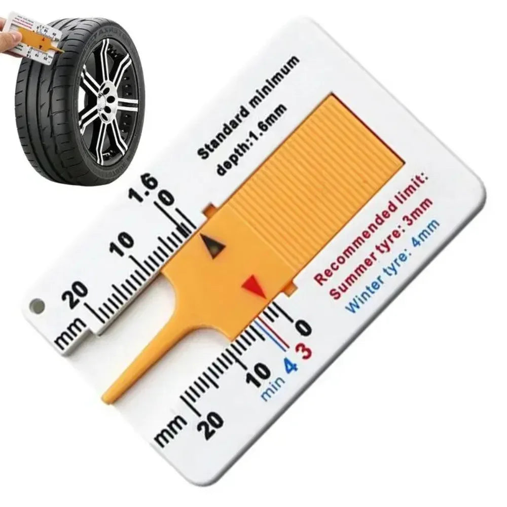 Tire Tread Depth Gauge – Pocket ABS Caliper 0–20mm