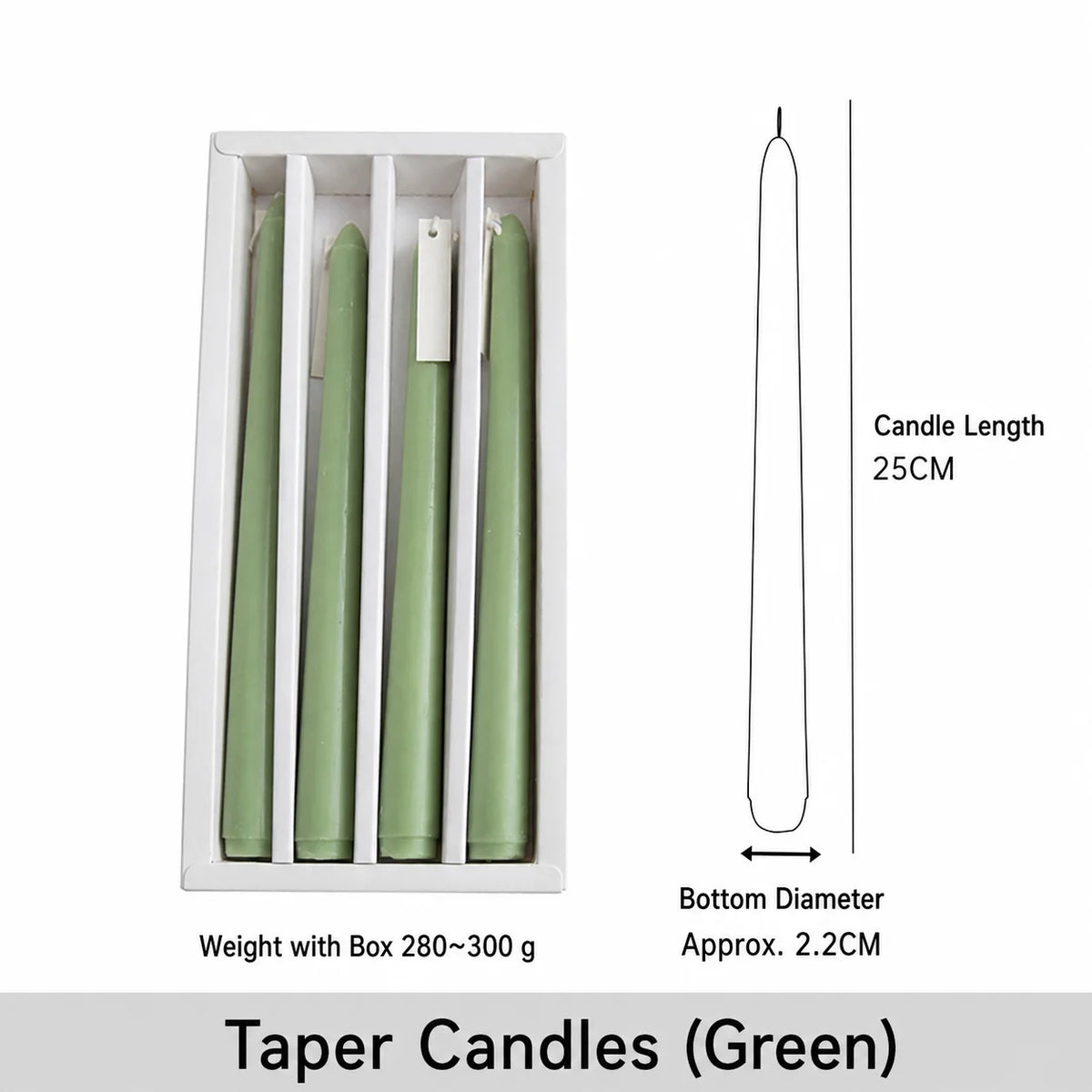 Handcrafted Scented Taper Candles 4-Pack | Holiday & Home Décor