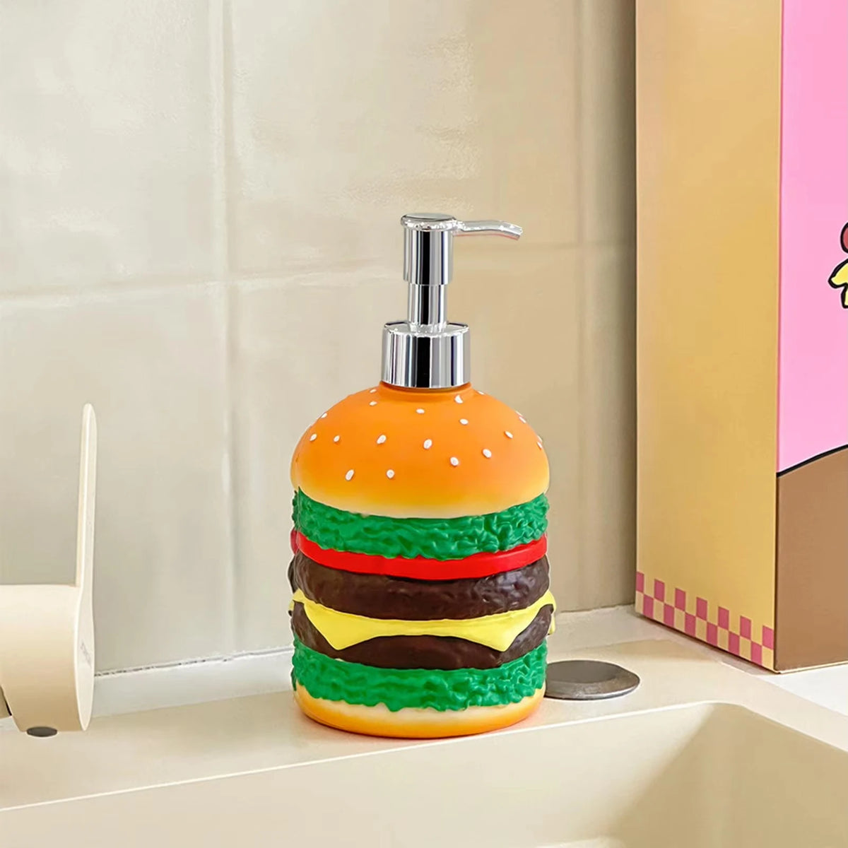 Hamburger Soap Dispenser – Fun Pump Bottle for Bathroom