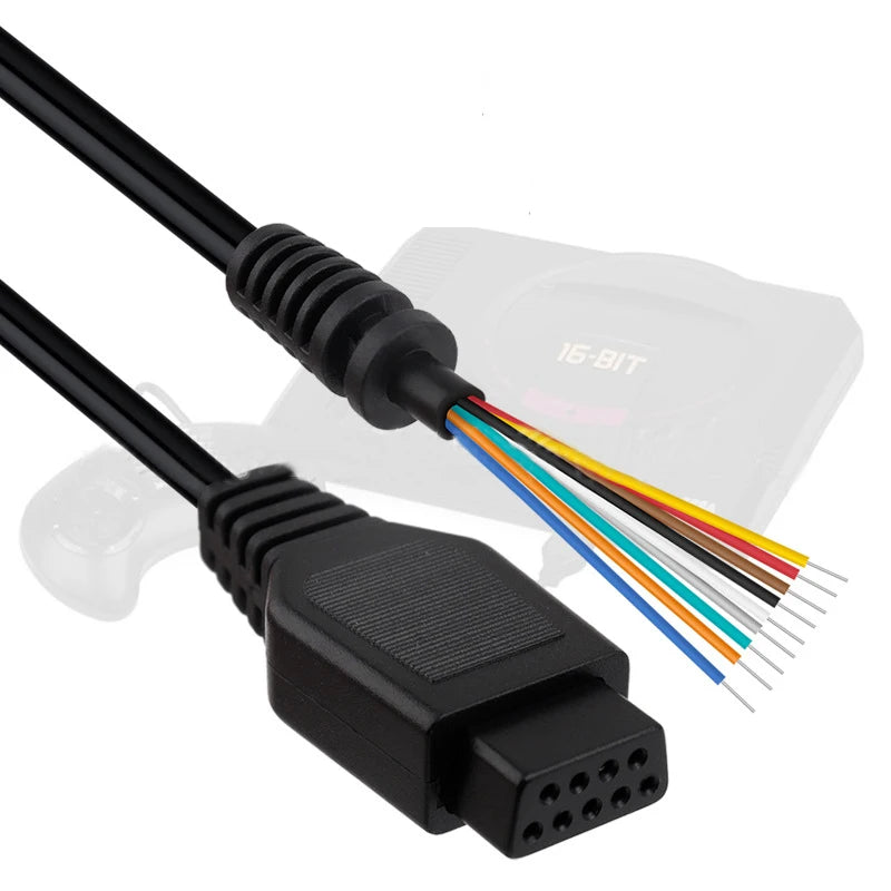 Sega Genesis 2 / Mega Drive 2 Controller Extension Cable 9-Pin