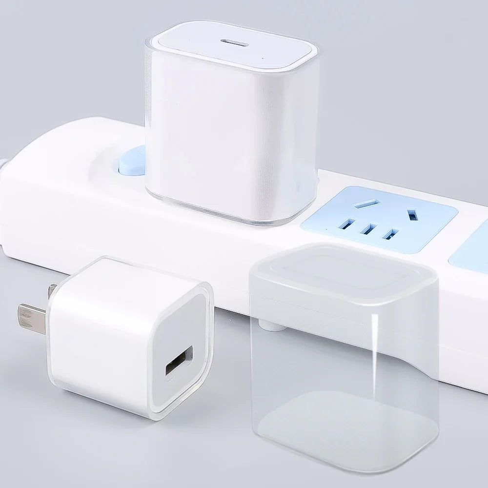 iPhone Charger Case & Cable Winder Kit – Clear TPU Protection