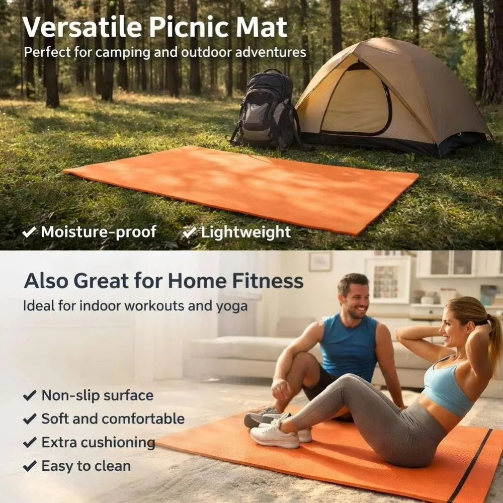 Non-Slip EVA Yoga & Pilates Mat 6mm Thick 180×50cm
