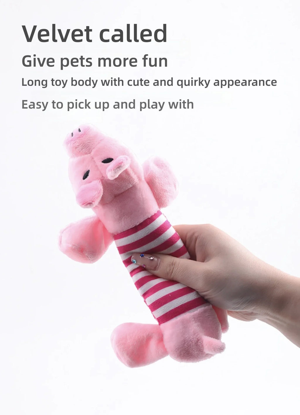 Squeaky Plush Dog Toy – Elephant Duck Pig Chew Toys