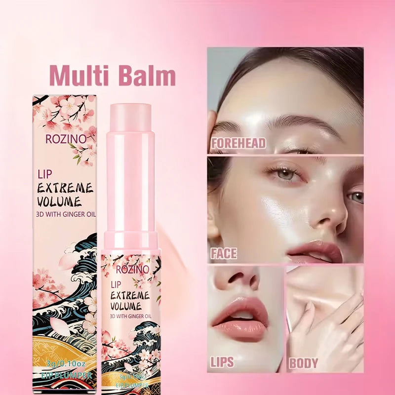 ROZINO 3D Plumping Lip Balm – Moisturizing & Glossy
