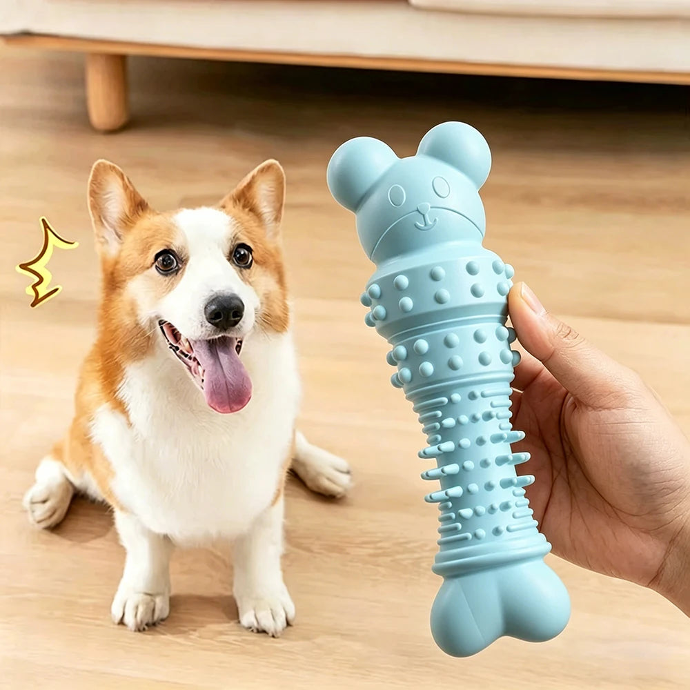 Bear-Shaped Pet Chew Toy – Bite-Resistant Teeth Grinding Rod